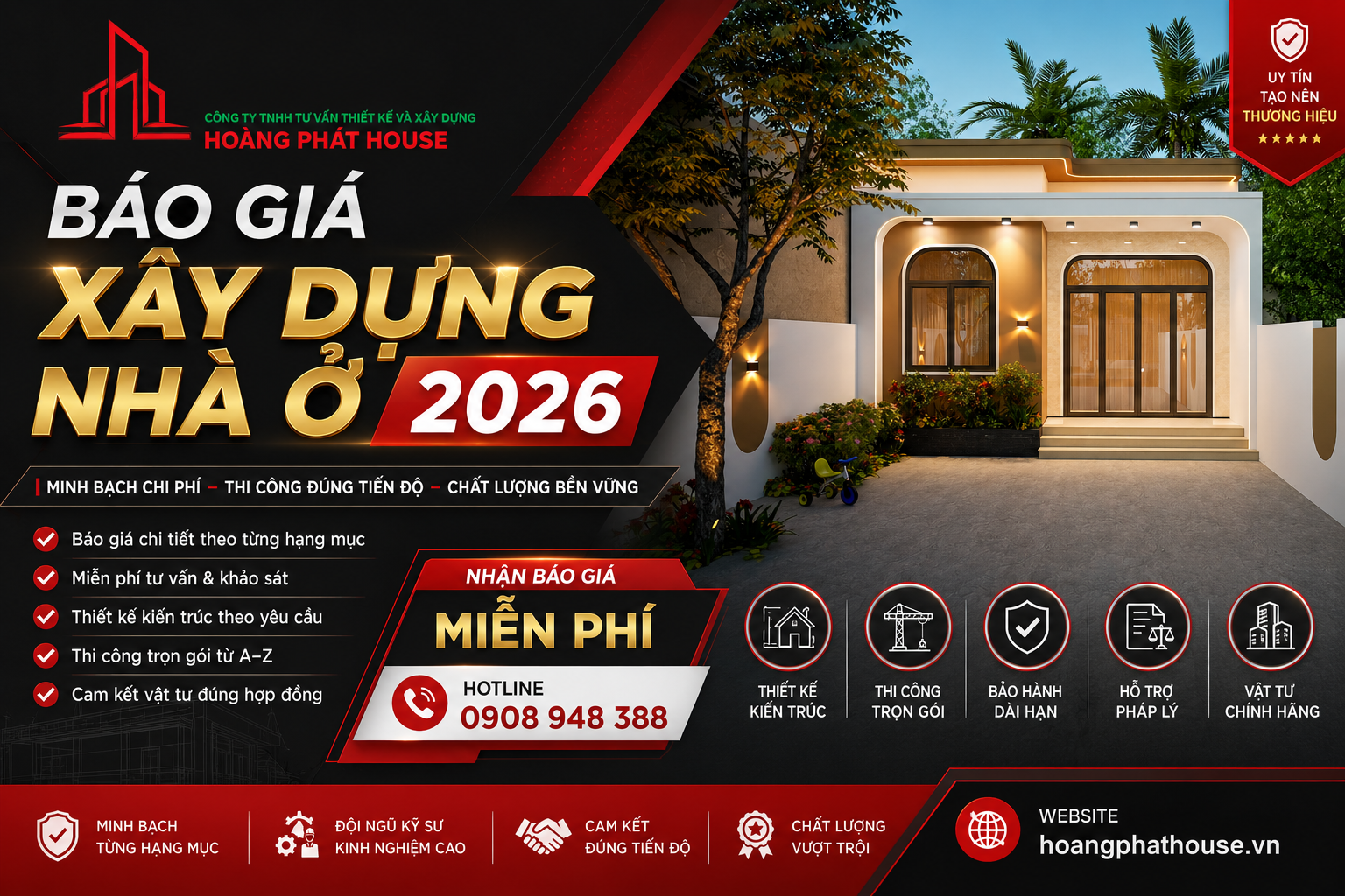 Công trình nhà ở chất lượng, đúng tiến độ thi công