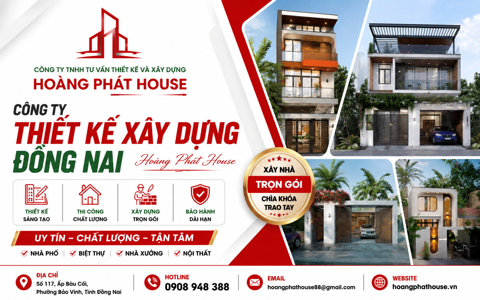 Công trình nhà ở do Hoàng Phát House thiết kế và xây dựng