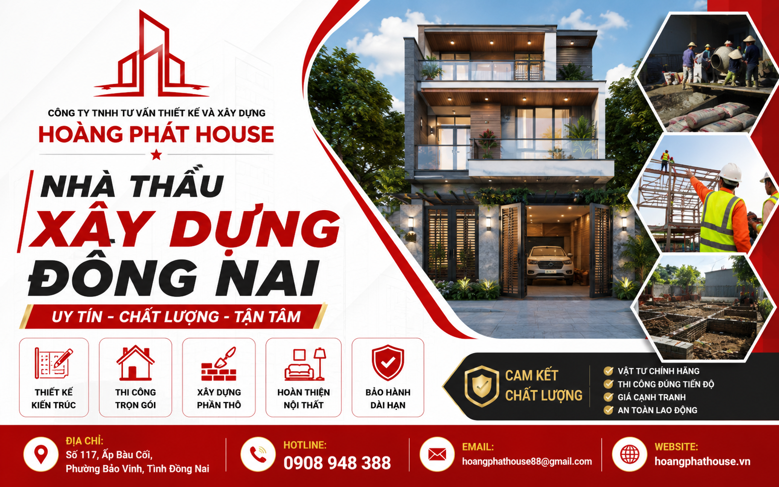 Nhà thầu xây dựng Đồng Nai thi công nhà phố chất lượng cao